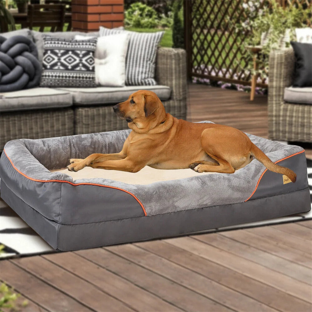 BORWARTCN Orthopedic Memory Foam Dog Bed Sofa Removable Cover