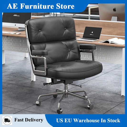 Furgle Genuine Leather Office Gaming Chair Ergonomic Swivel
