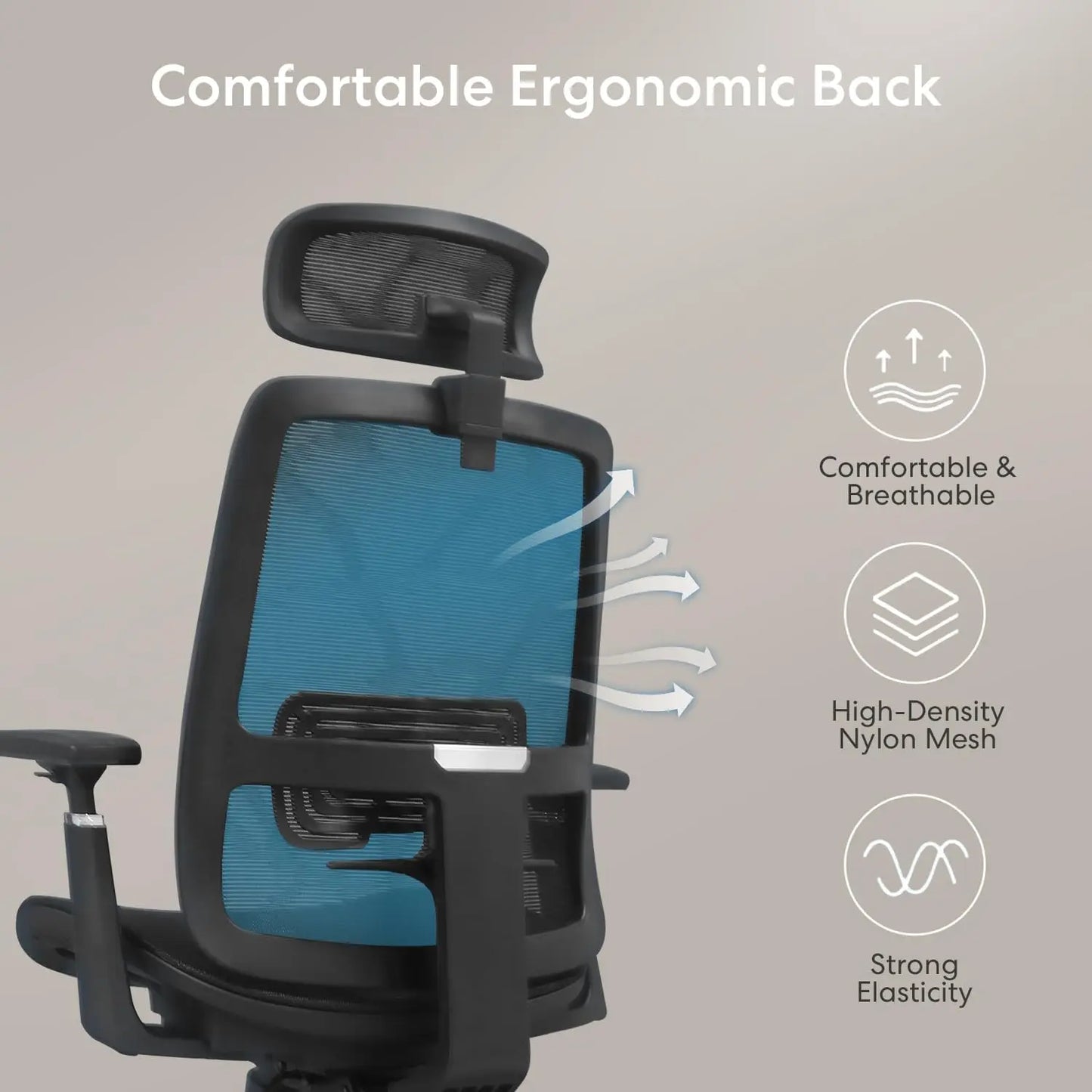 Ergonomics Mesh Lumbar Support Office Chair Tilt High Back
