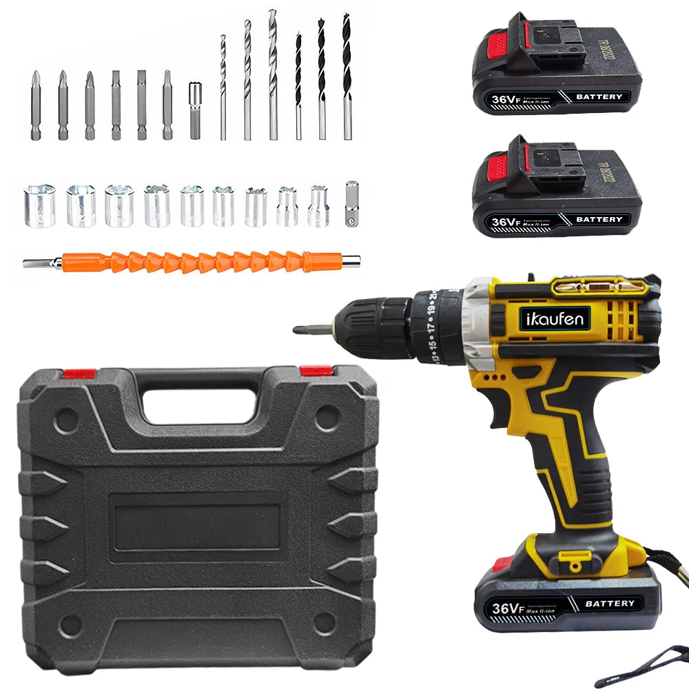 Hign-concerned 21V Multifunctional Rechargeable Impact Drill Kit