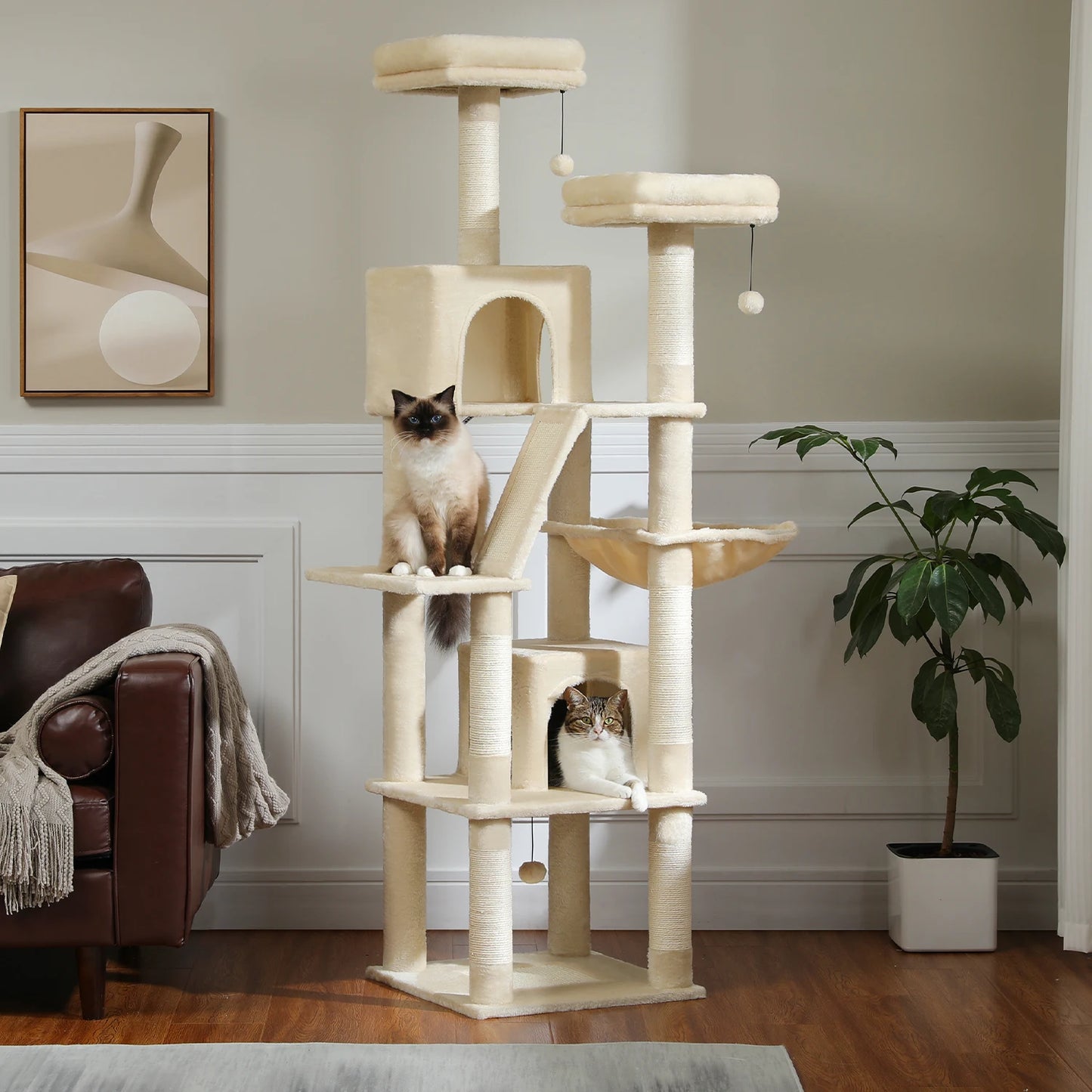 PAWZ Road Cat Tree Tower With Scratching Posts Indoor