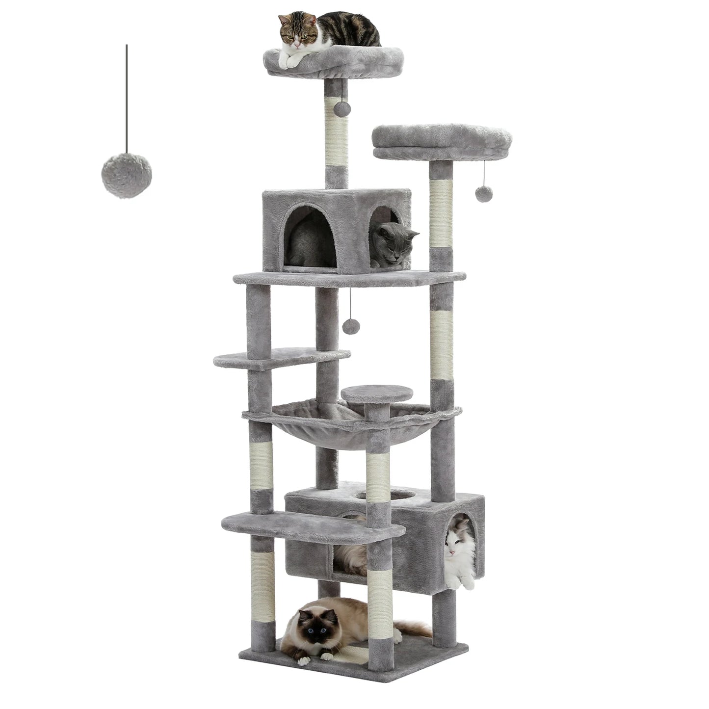 PAWZ Road Exquisite Large Cat Tree Indoor Five-Tiered Tower