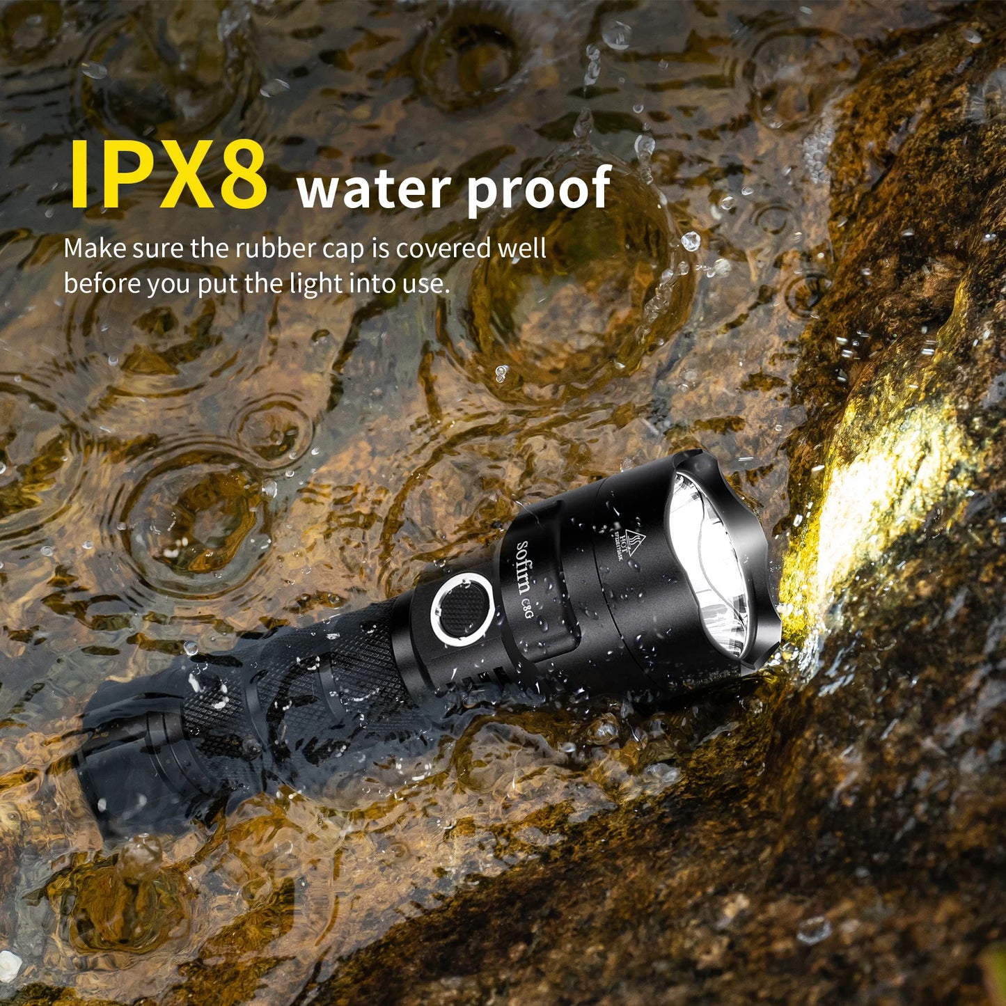 Sofirn C8G Powerful LED Flashlight 21700 SST40 Rechargeable