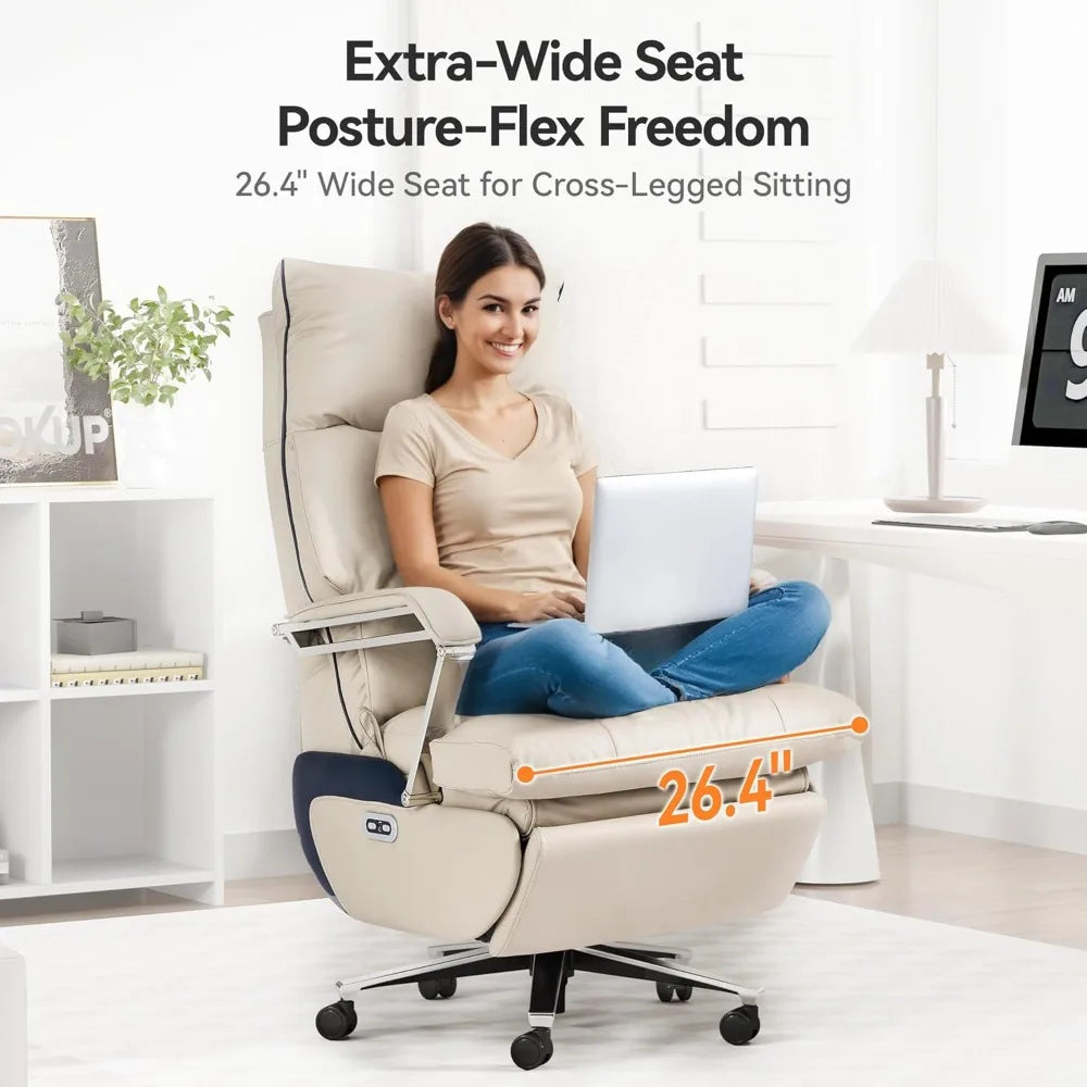 MKDK M80 Dual Motor Electric Executive Office Chair With Footrest