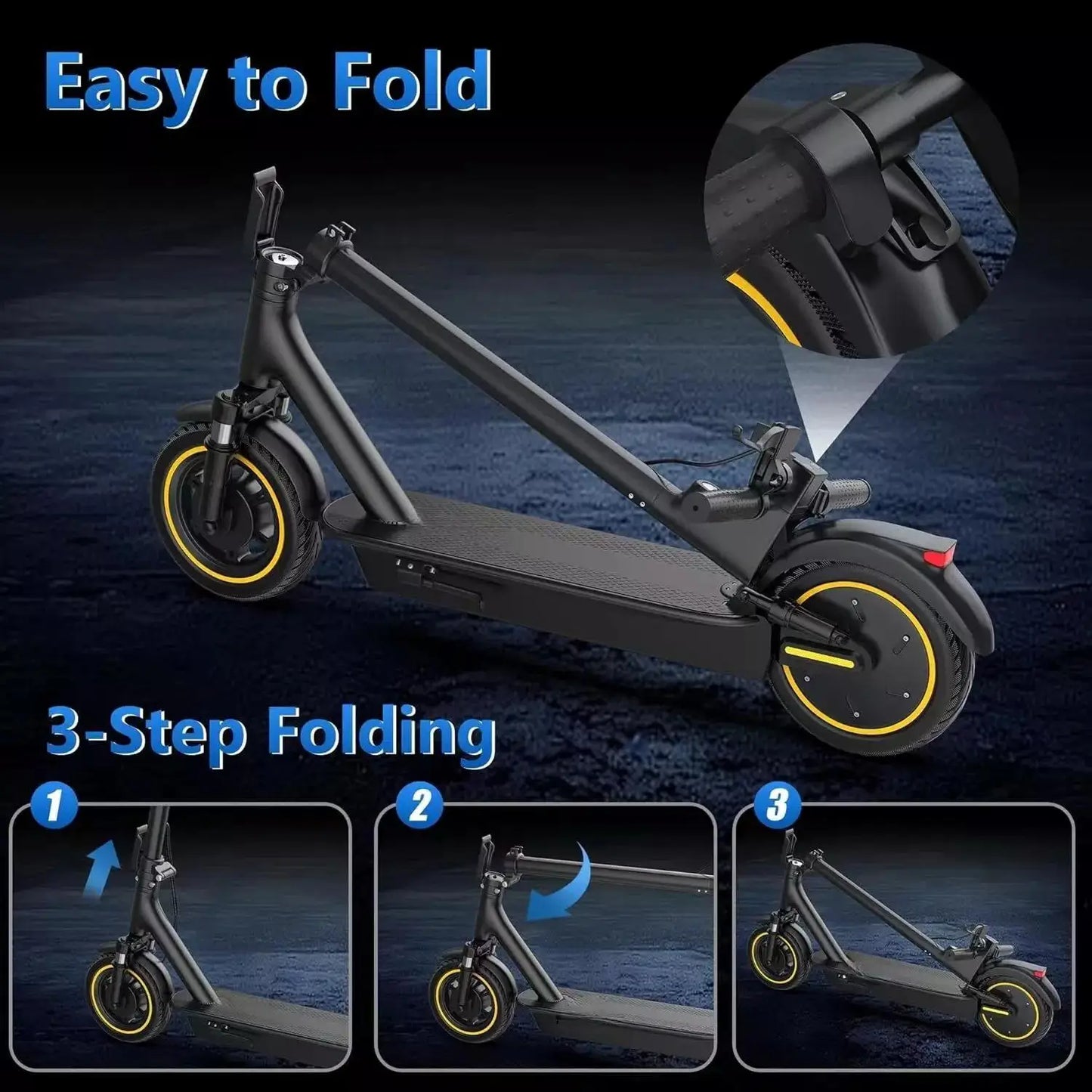 Ladped Folding Electric Scooter 22 MPH 500W Long Range