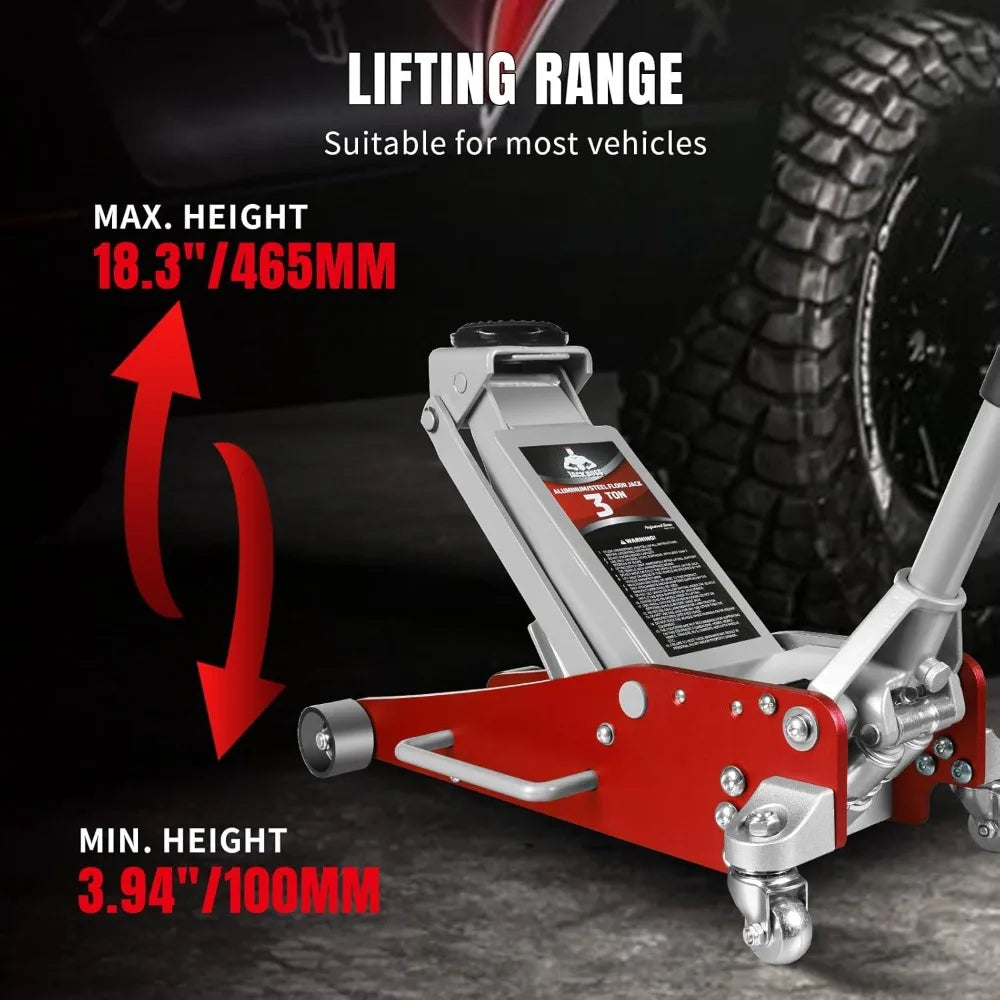 3 Ton Low Profile Aluminum and Steel Racing Floor Jack