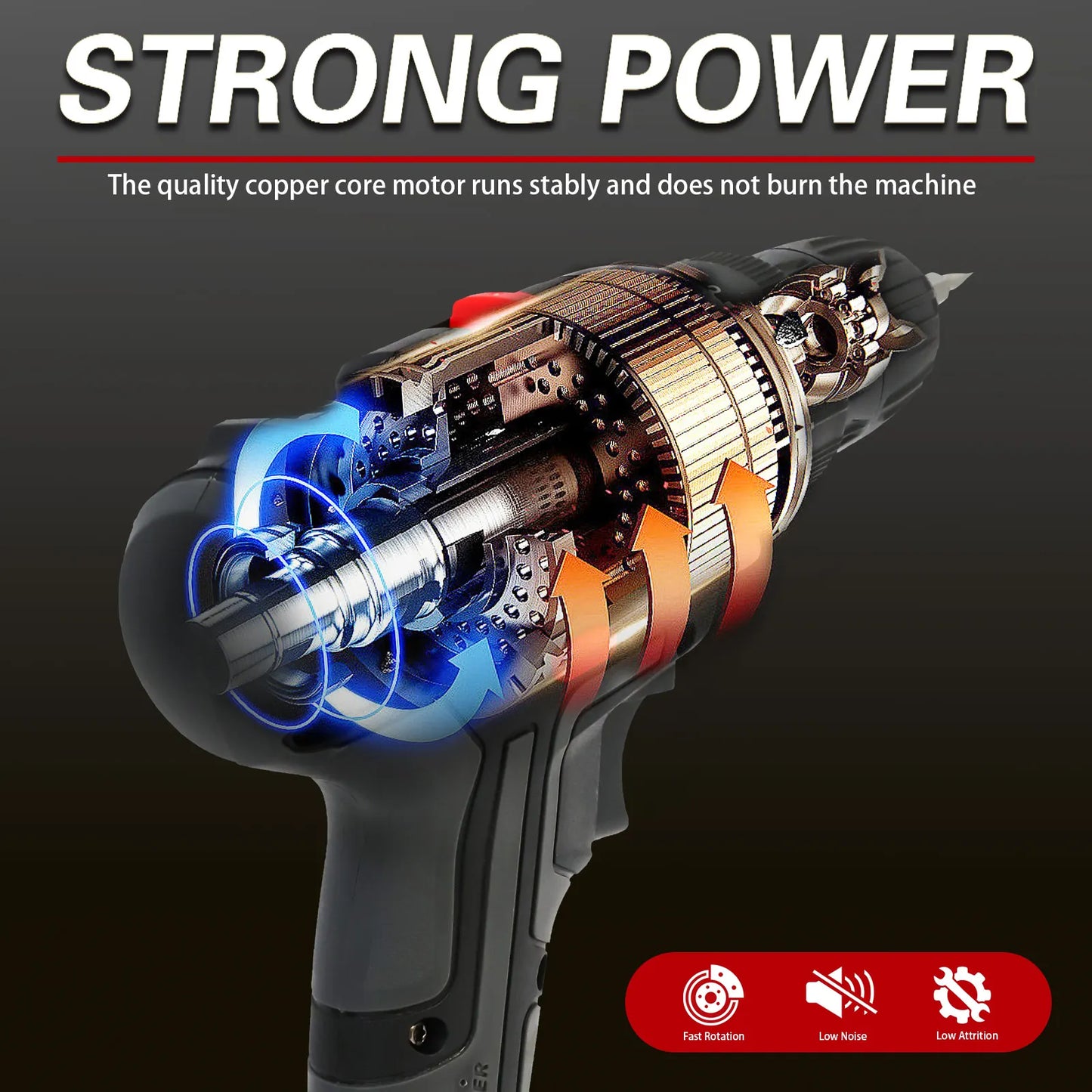 21V Cordless Drill And Impact Driver With 2 Batteries