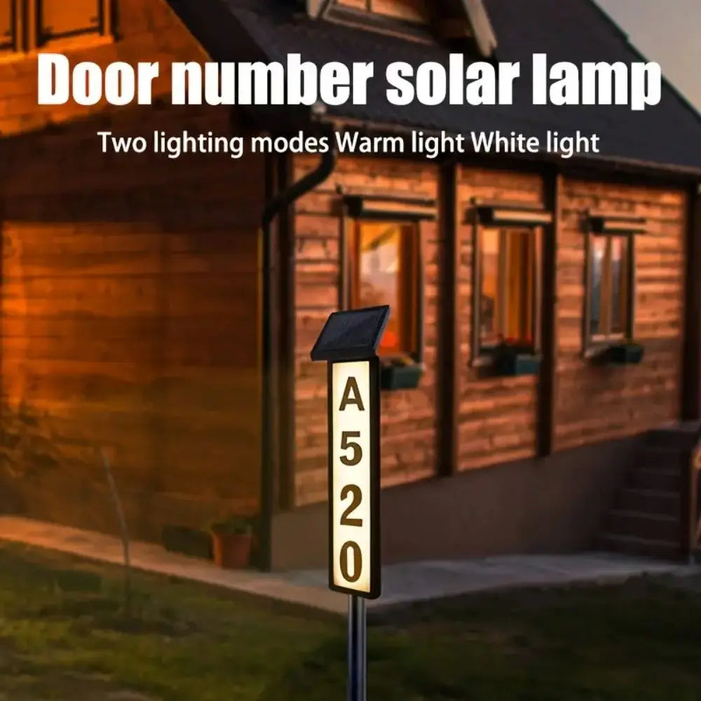 KEWEN Solar Address Sign Light With Stake For Homes