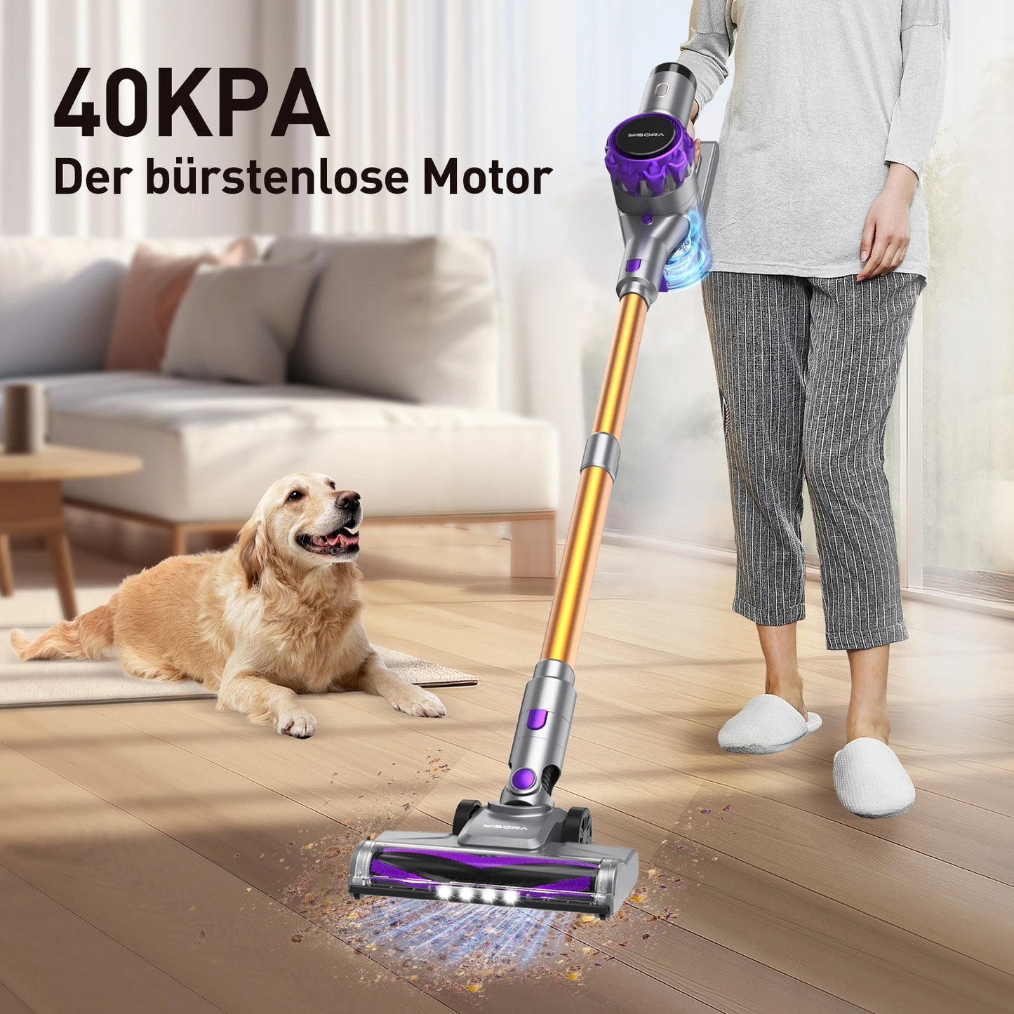 INSE YISORA Cordless Vacuum Cleaner 40Kpa 55 Minutes Runtime