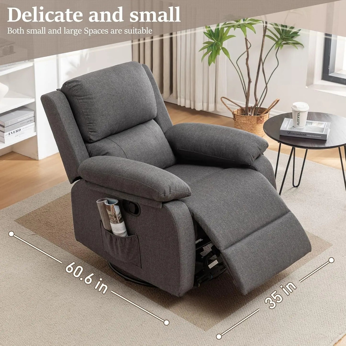 Recliner Chair, 360 Swivel Rocker Chair for Adults, Nursery
