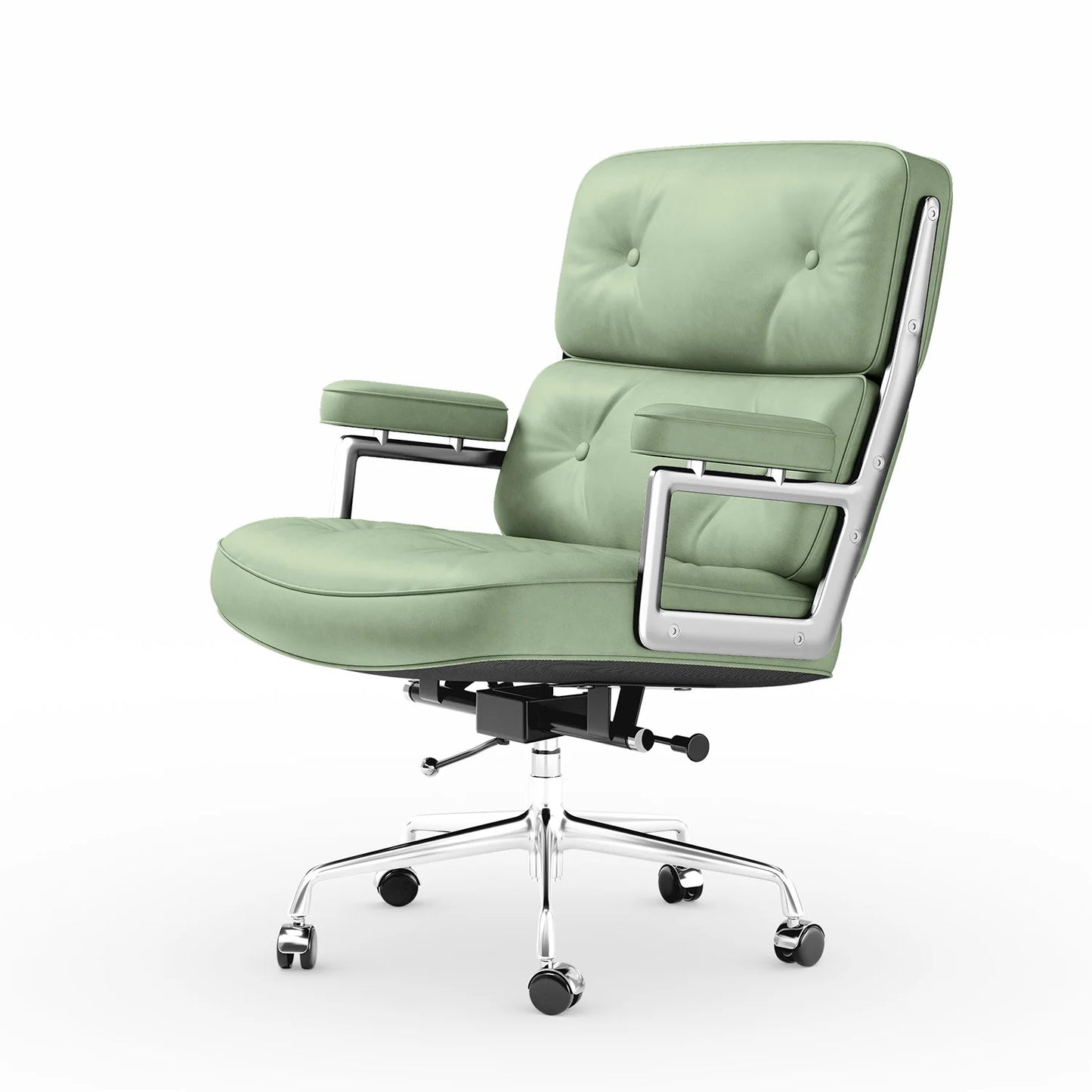 Furgle Mid Back Leather Office Chair With Armrests Pro