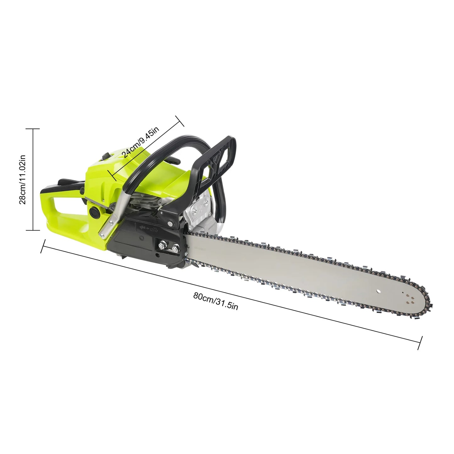 20 Inch 58cc Gas Chainsaw, 2-Stroke Gasoline Chainsaw, Handheld Petrol Chain Saw, 2300 W Hand Pull Start Gasoline Power Chainsaw