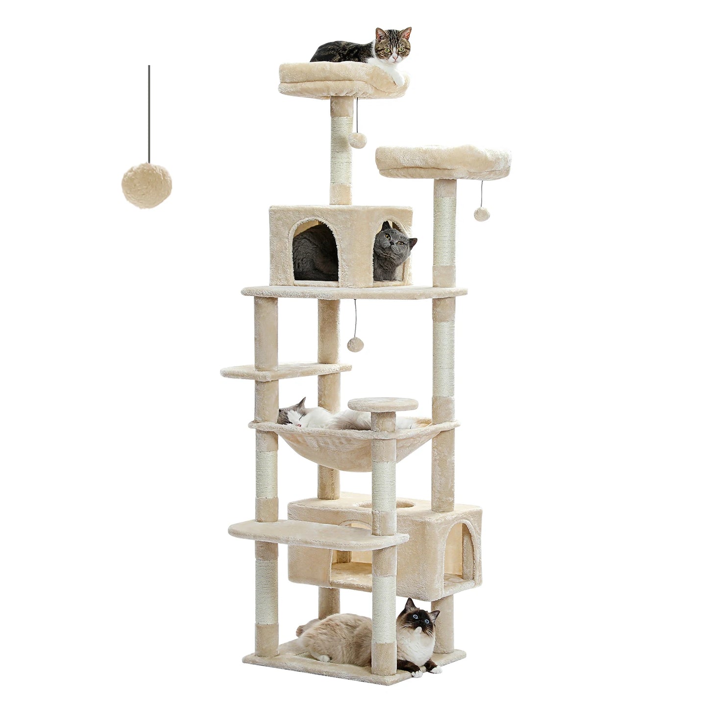PAWZ Road Exquisite Large Cat Tree Indoor Five-Tiered Tower