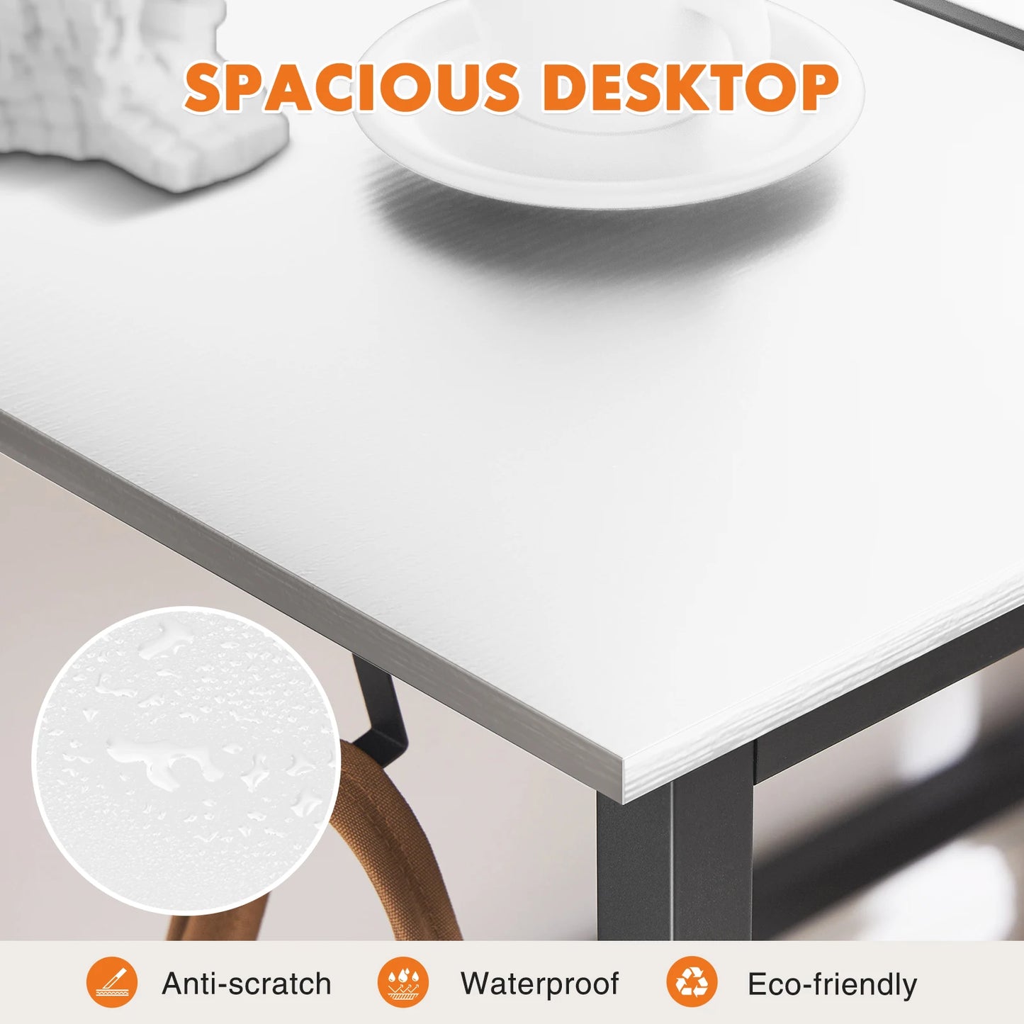 JHK Computer Desk Office Gaming Table with Side Bag Headphone Hook