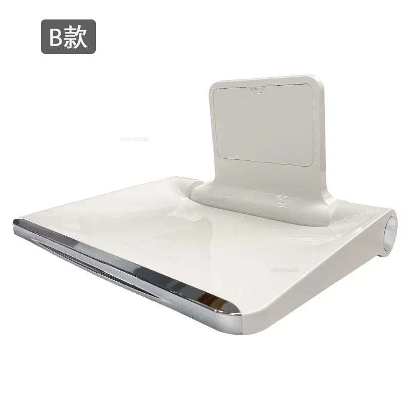 Creative Wall-mounted Bathroom Seats Shower Chair Luxury Toilet Barrier-free Bath Chair Home Folding Plastic Shoe Changing Stool