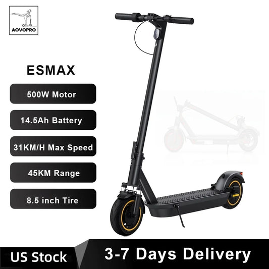 AOVOPRO Ledpad Esmax Electric Scooter Foldable 500W