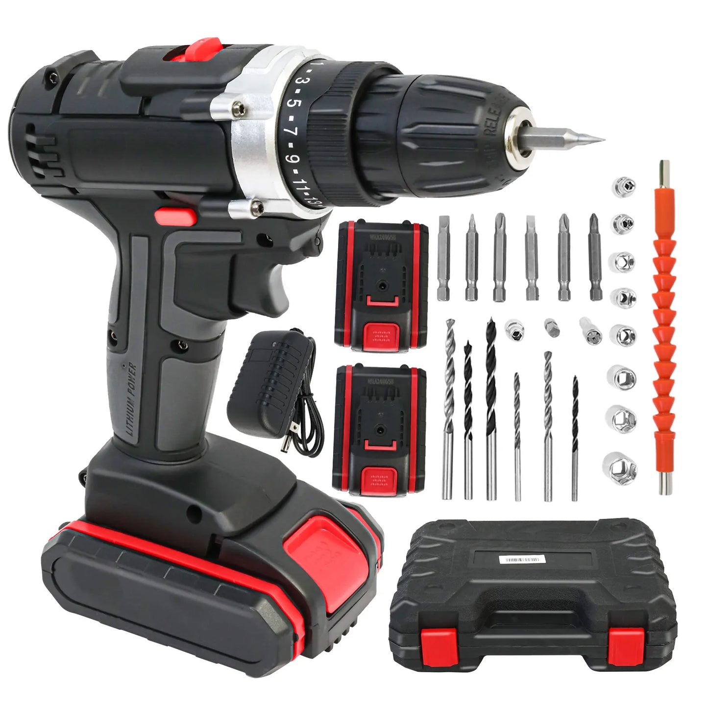 21V Cordless Drill And Impact Driver With 2 Batteries