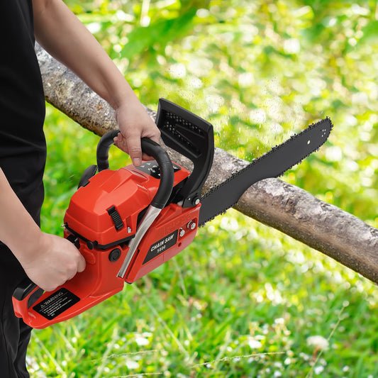 20 Inch Chainsaw, Gasoline Powered Chainsaw, 2-Stroke Engine Chainsaw for Wood Cutting Forest Felling