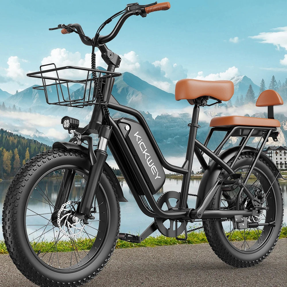 Kickwey LD20 Electric Mountain Fat Tire E Bike 1500W 32MPH