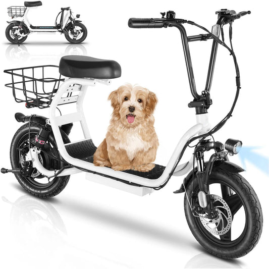 Caroma P5 750W Electric Scooter With Seat Fat Tires