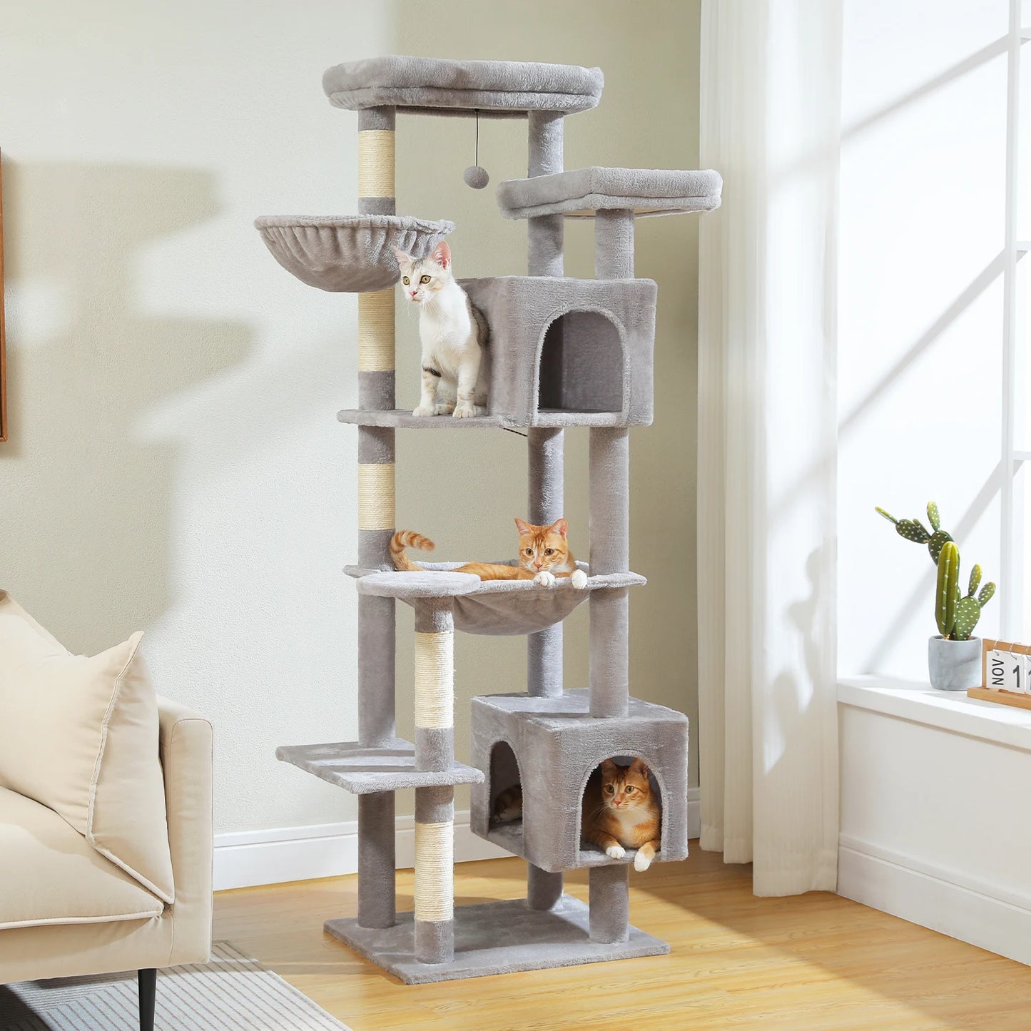 PAWZ Road Cat Tree Tower With Scratching Posts Indoor