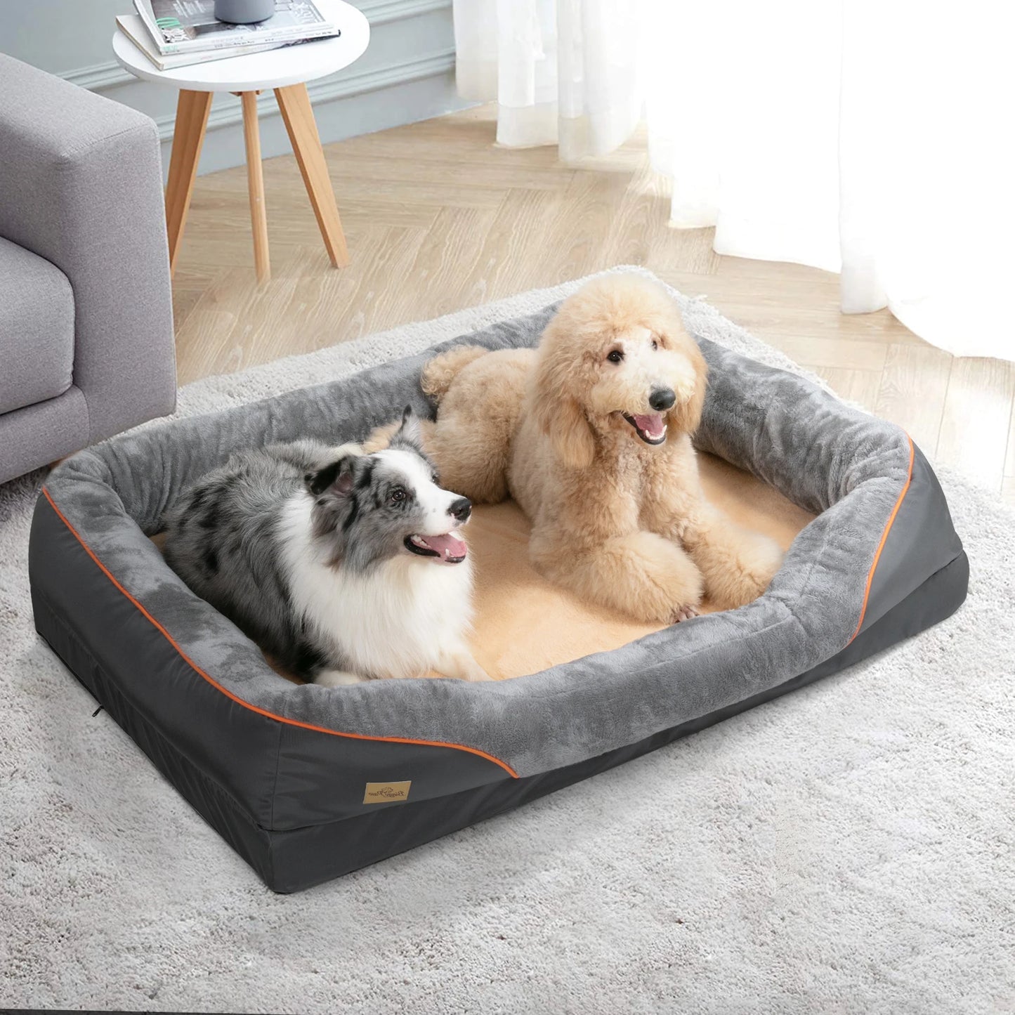 BINGOPAWCN Anti Allergy Waterproof Dog Bed With Removable Cover