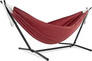 Double Sunbrella Hammock with Space Saving Steel Stand, 450 lb Capacity - Premium Carry Bag Included (Token Surfside)