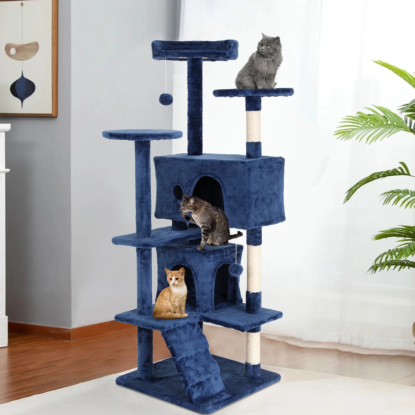 High-concerned Cat Tree Tower With Sisal Scratching Posts