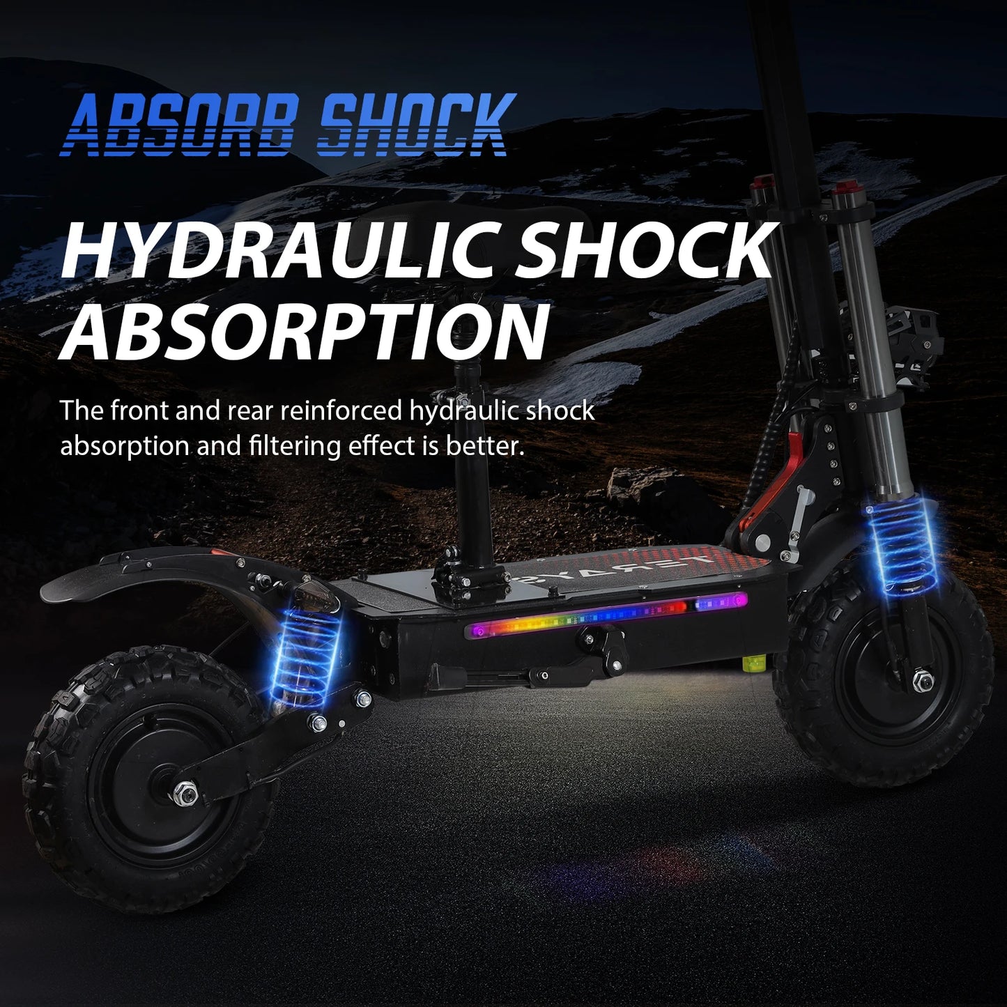 6000W High Power Foldable Electric Scooter 60V 38Ah