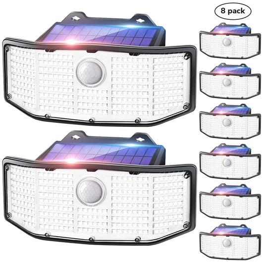 SZRSTH Solar Lights Outdoor Motion Sensor 8 Pack 252 LED