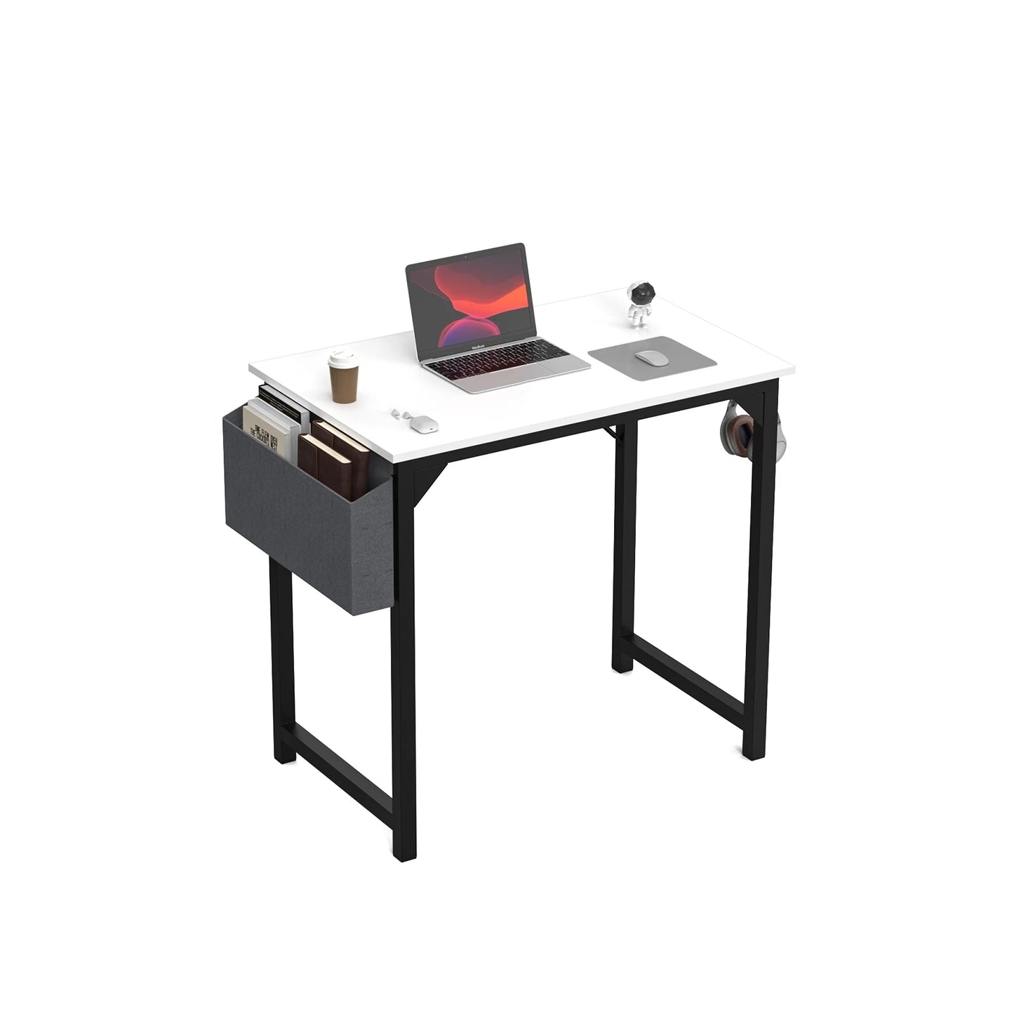 JHK Computer Desk Office Gaming Table with Side Bag Headphone Hook