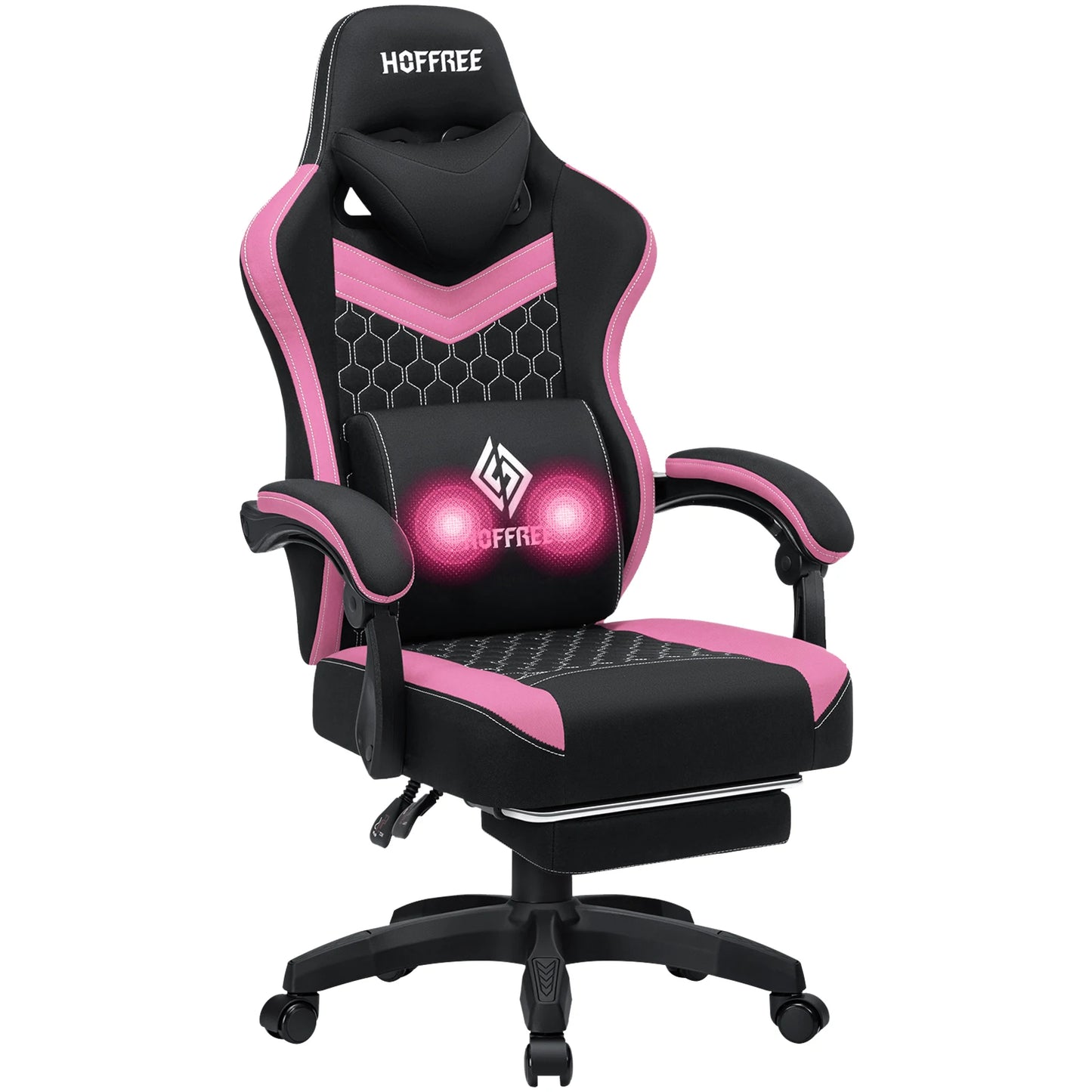 Ergonomic Office Chair With Footrest Bluetooth Massager