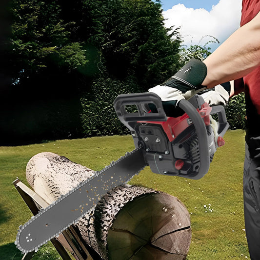 58CC 20 Inches Gasoline Powered Chain Saw Single Cylinder Handheld Wood Cutting Engine 10000rpm for Wood Cutting