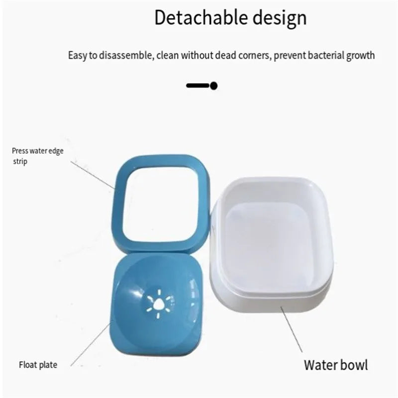 1000ml Anti-splash Water Bowl For Dogs 1L Drinker Bowl