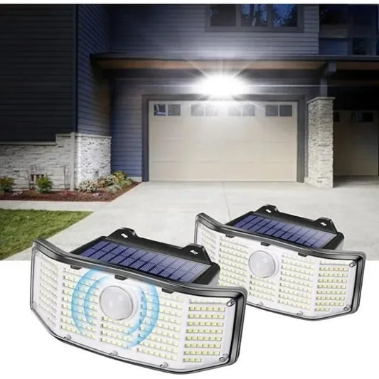 IP65 Waterproof Solar Outdoor Lights 2 Pack 252 LED Motion Sensor