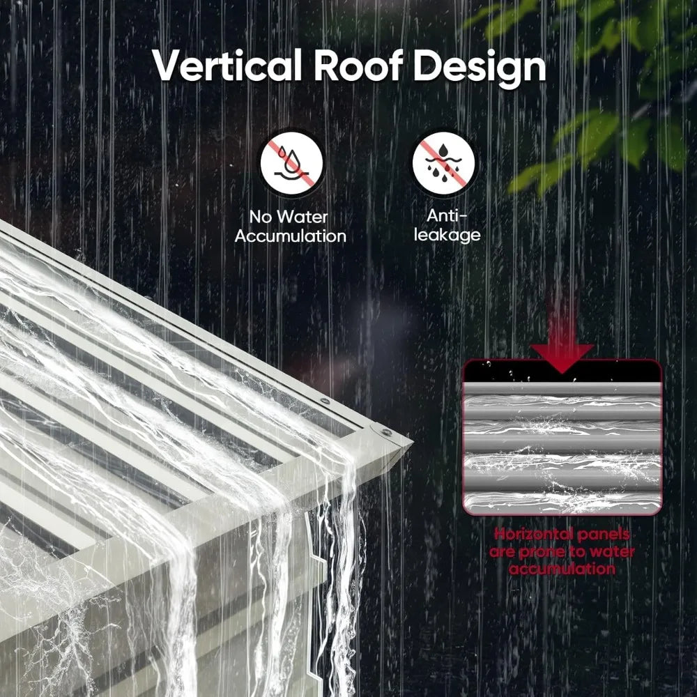 Frame Heavy Duty Vertical Roof Metal Carport Shelter