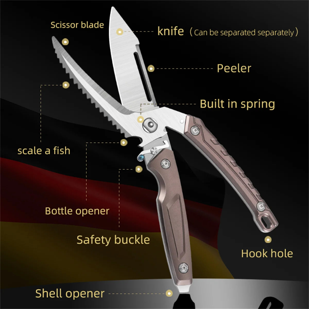 Hign-concerned Heavy Duty Poultry Shears Kitchen Scissors