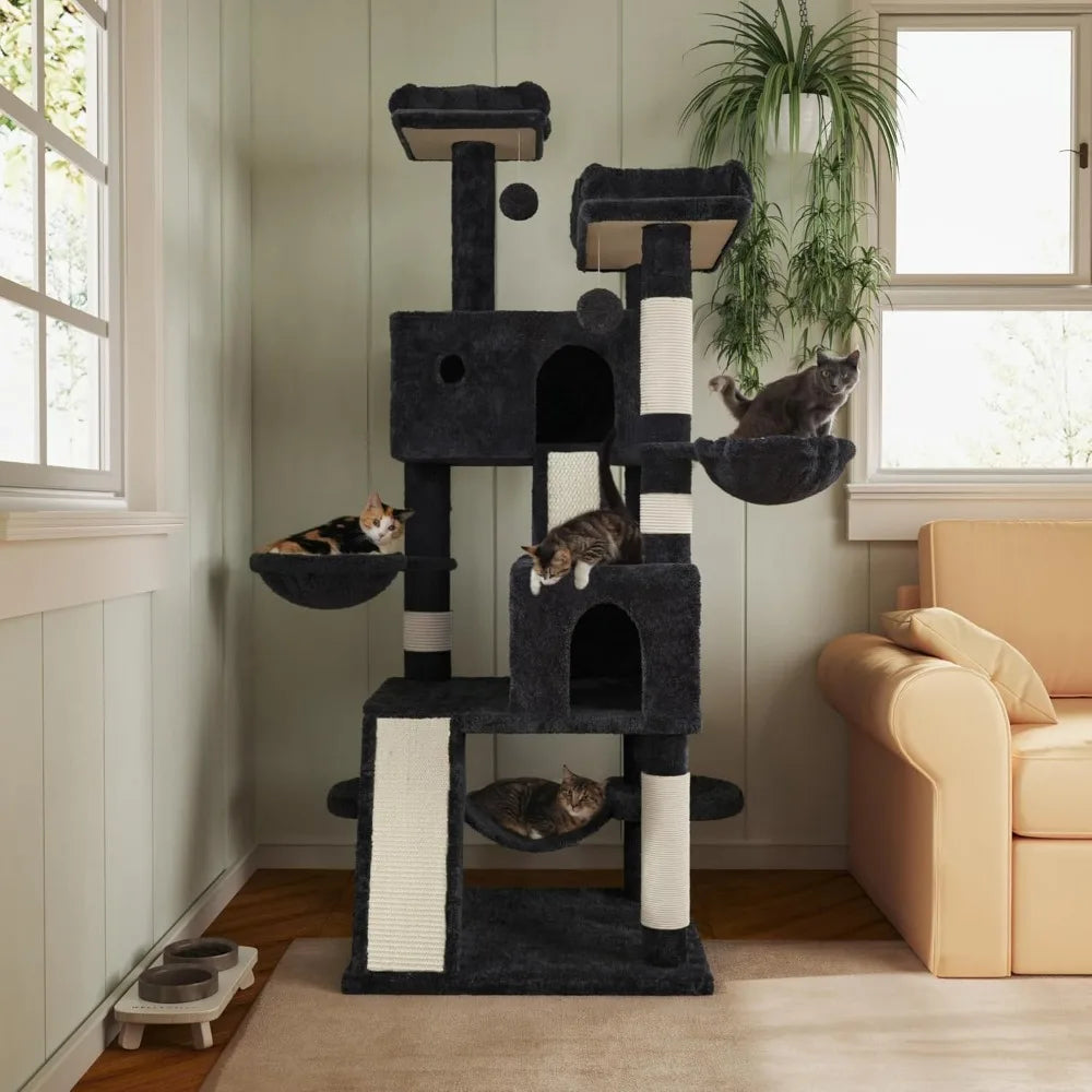 DAFIFY Three Level Cat Tree Tower With Sisal Posts