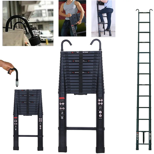 DayPlus Aluminum Telescopic Ladder With Hooks For Roof
