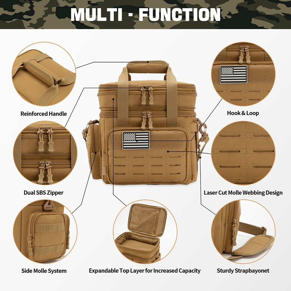 ReFire Gear Tactical Expandable Insulated Lunch Box Cooler Bag