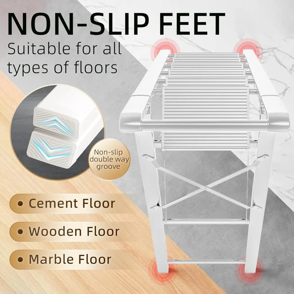 Aluminum Step Ladder Folding With Handrail Lightweight Six Steps