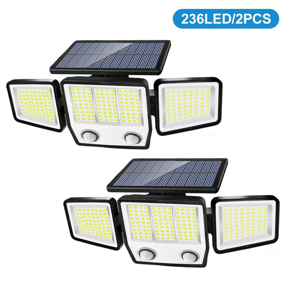 Newstyle 3 Head Solar Motion Sensor Lights Garden Yard