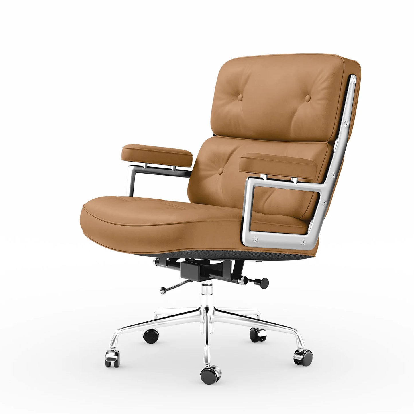 Furgle Mid Back Leather Office Chair With Armrests Pro