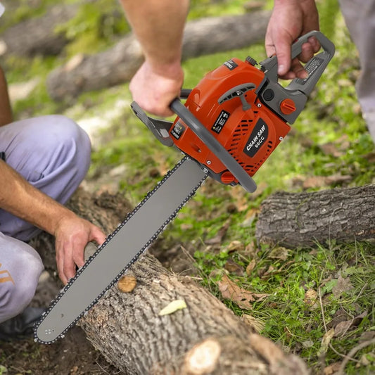 60CC Gas Chainsaws 2 Cycle Gasoline Powered Chain Saws Handheld Cordless Tree Pruning Tool Wood Cutting Machine