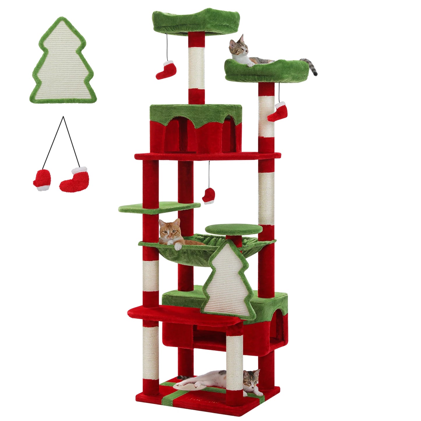 PAWZ Road Exquisite Large Cat Tree Indoor Five-Tiered Tower