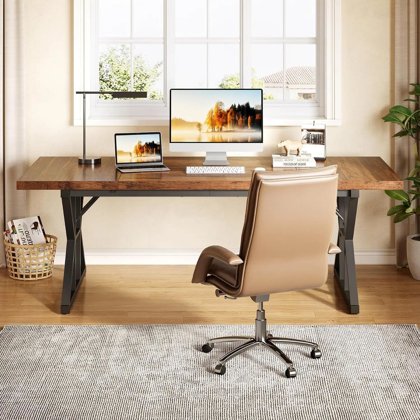 Little Tree Modern Executive Office Desk For Home Office