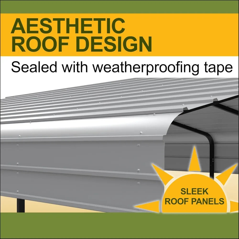 Frame Heavy Duty All Steel Carport Canopy Outdoor Shelter