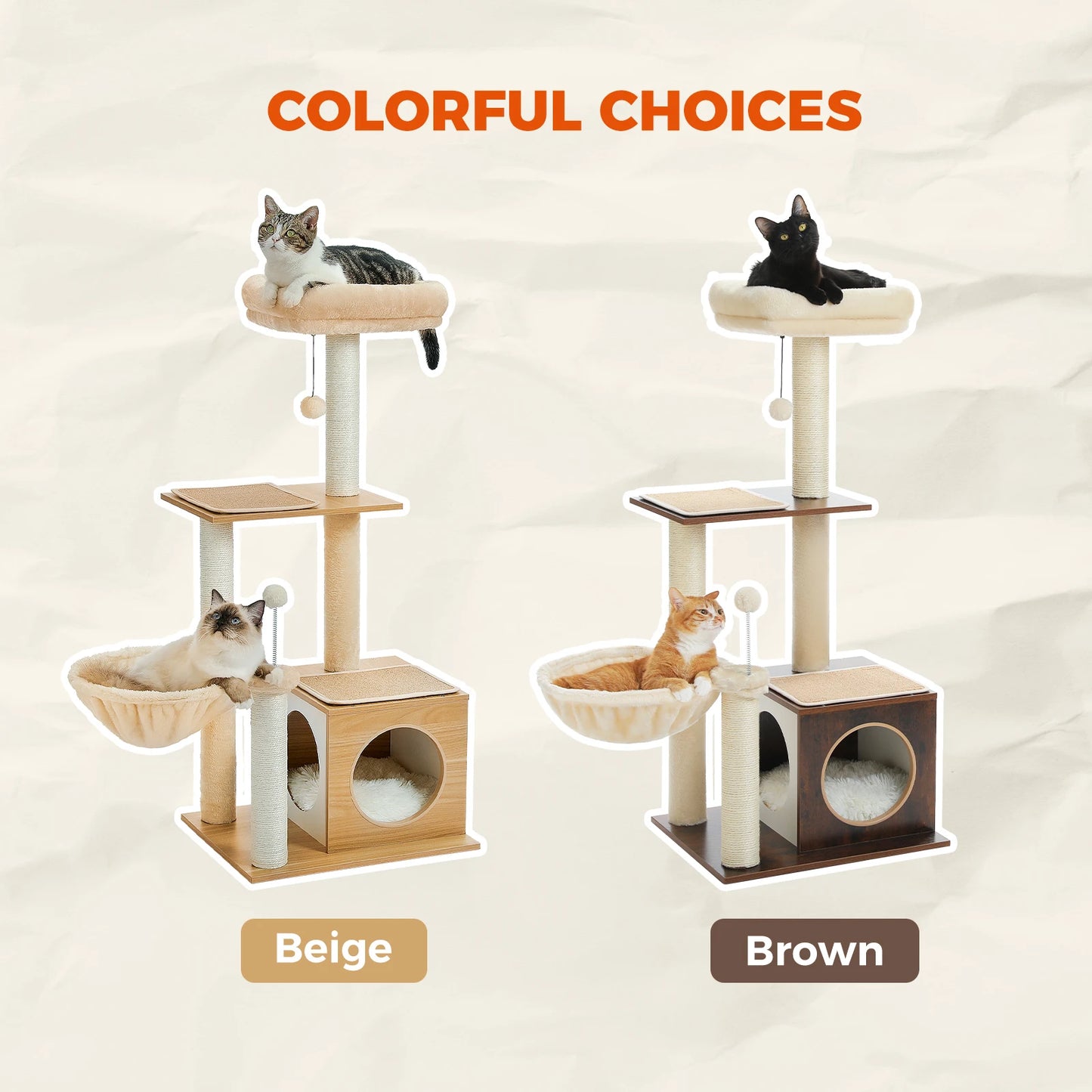 PAWZ Road Multi-Level Wood Cat Tree