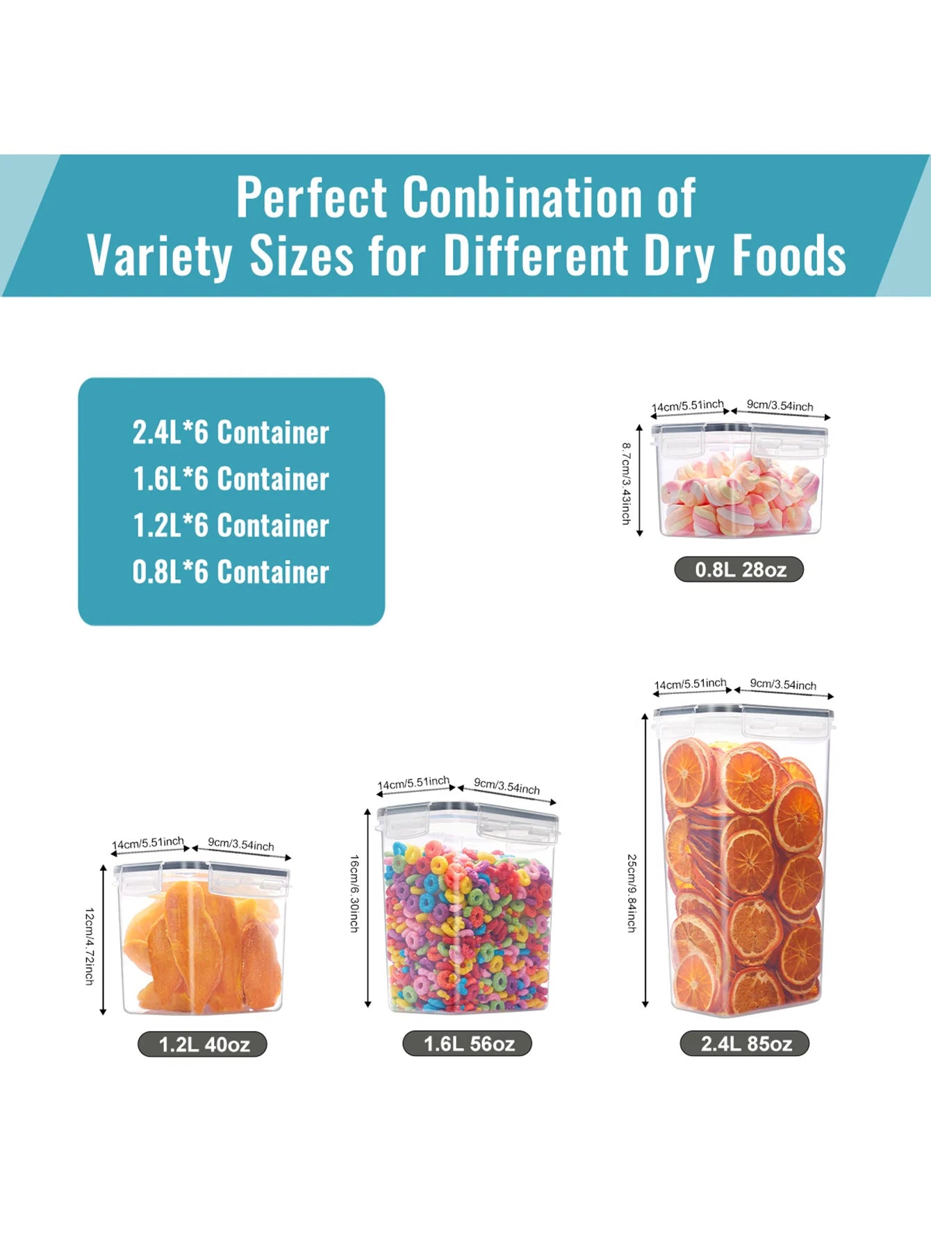 Hign-concerned Kitchen Sealed Storage Box Set 24 Pcs