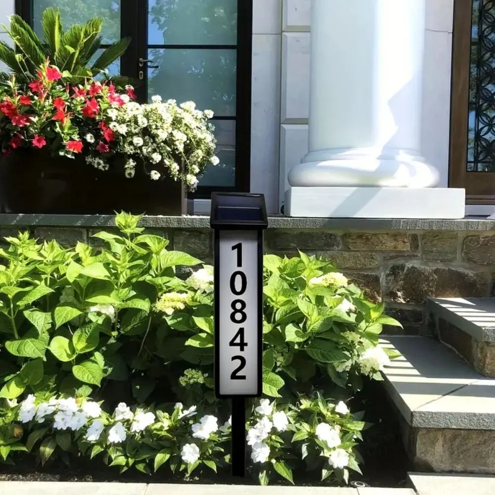 KEWEN Solar Address Sign Light With Stake For Homes